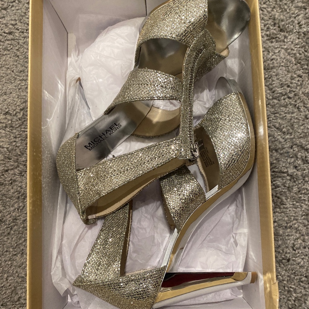 Silver Michael Kors Heels